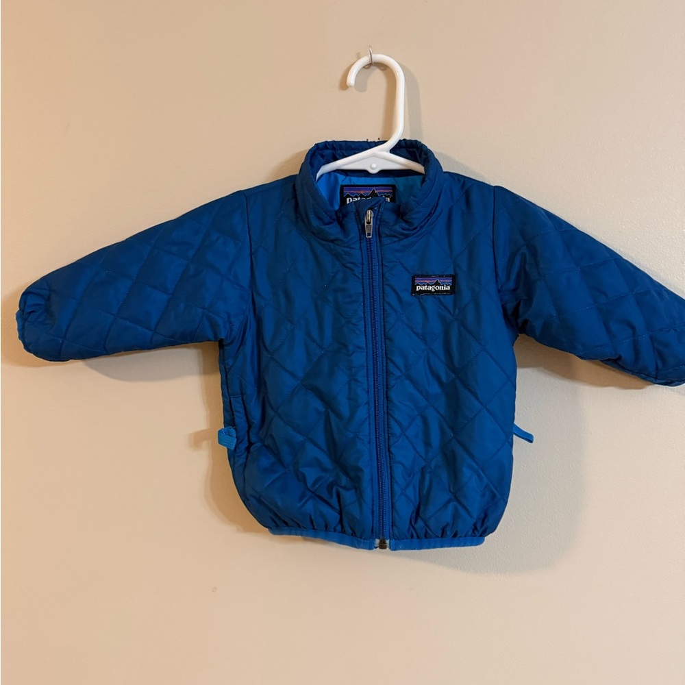 Patagonia Kids Royal Blue Quilted Puffer Jacket 3 months